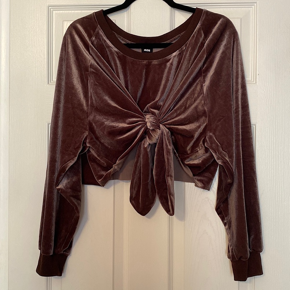 NUDE Velvet Crop Top